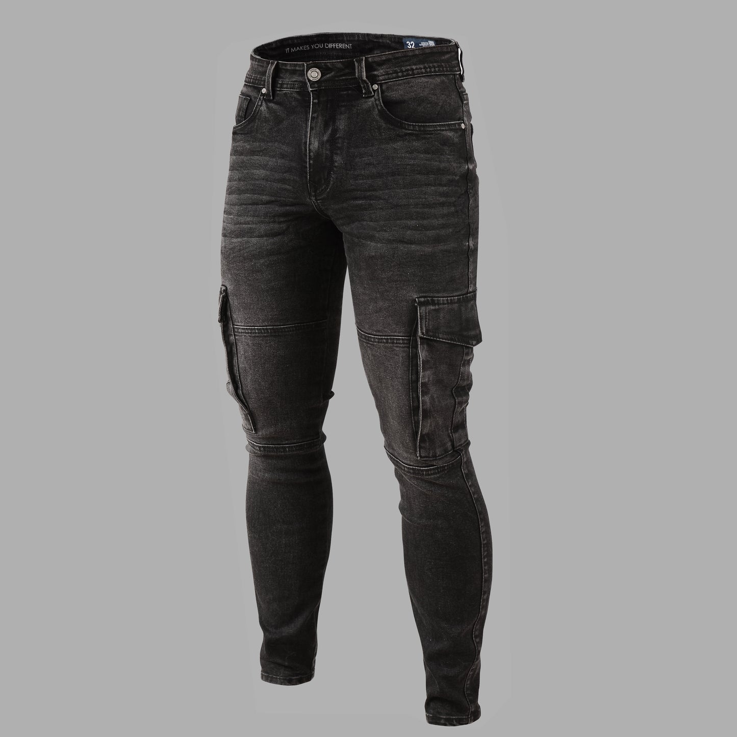 Jeans Hombre Cargo Negro 14451