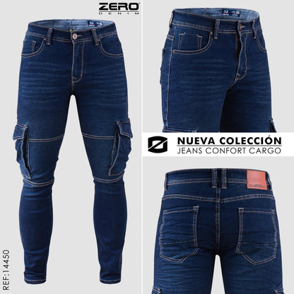 Jeans Hombre Cargo Azul 14450