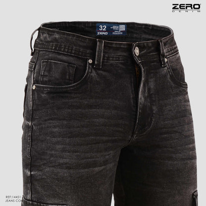 Jeans Hombre Cargo Negro 14451