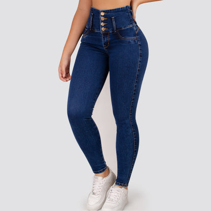 JEANS SKINNY TIRO ALTO MEDIO 1035