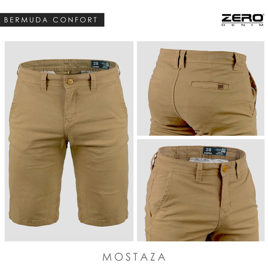 Bermuda Hombre Color Mostaza