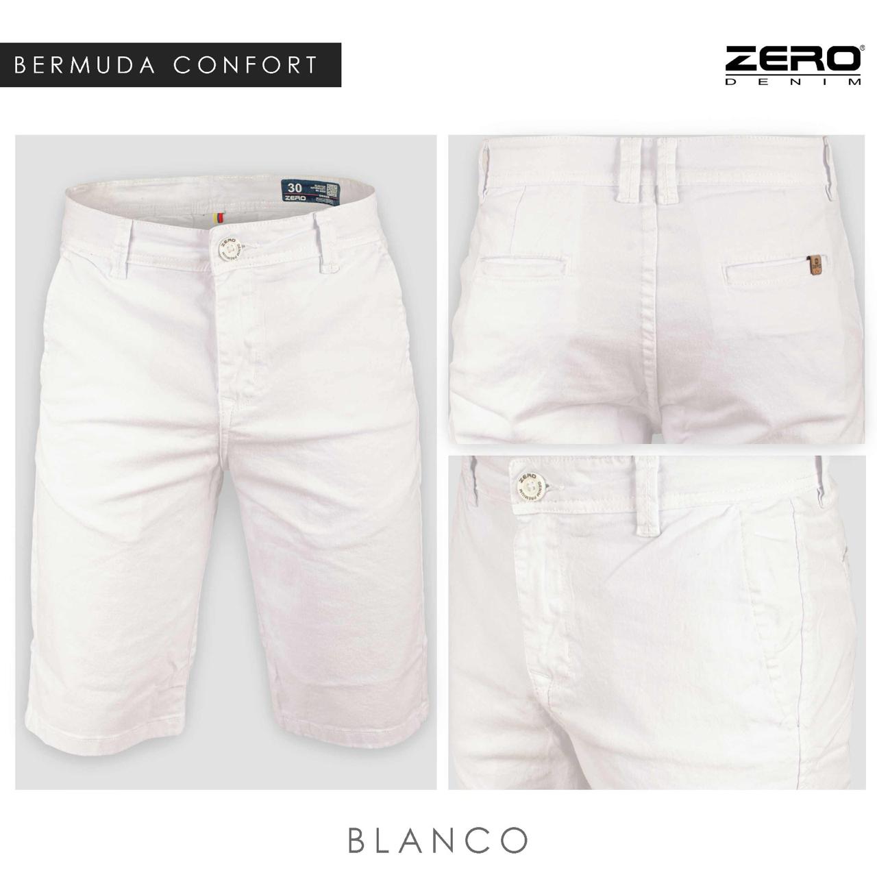 Bermuda Hombre  Color Blanco