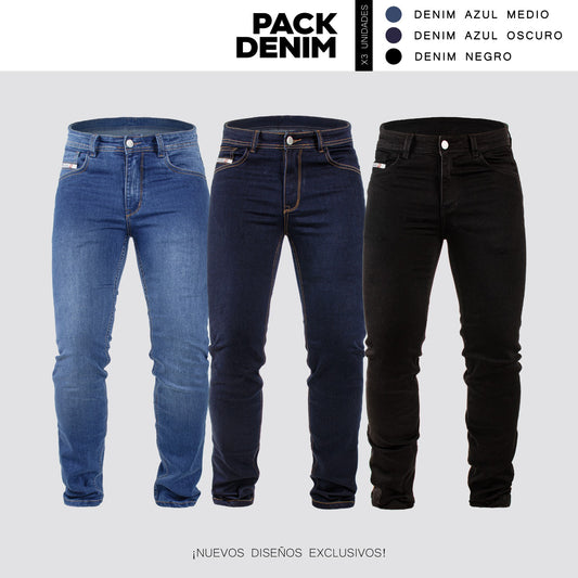 Pack Denim 3 Jeans Hombre